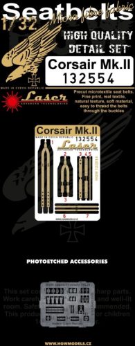 HGW Models - 1/32 Corsair Mk.II - Fabric Seat Belts  - pre-cut (laser)