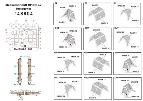 HGW Models - 1/48 Albatros D.III / D.V - Microplastic Seat Belts - 2 sets inc. additional PE details Eduard