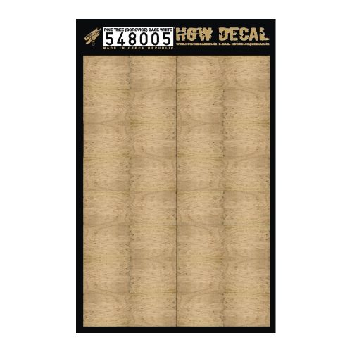 HGW Models - 1/48 Pine Tree - Faded - Decals Wood Grain - base white 32 pc. 41 x 30 mm