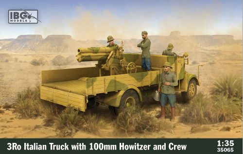 IBG - 1/35 3Ro Italian Truck with 100mm Howitzer and Crew Figures (4 figures included) 