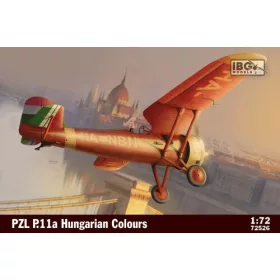 IBG - 1/72 PZL P.11a Hungarian Colours repülő makett