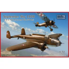   IBG - 1/72 September Sky 1939: 2 in 1 PZL P.11a and PZL 37B  o repülő makett