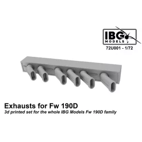   IBG - 1/72 Exhausts for Fw 190D family - 3d Printed Upgrade Set