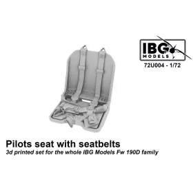   IBG - 1/72 Pilots Seat with Seatbelts for Fw 190D family - 3d Printed Set