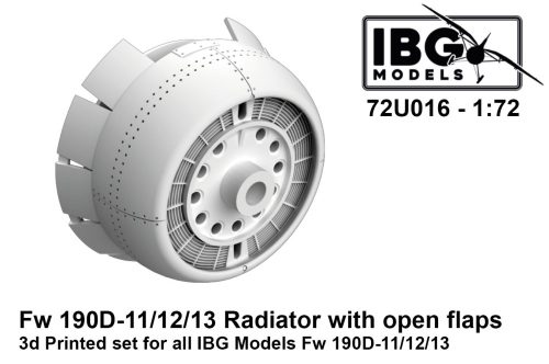 IBG - 1/72 Fw 190D-11/12/13 Radiator with open flaps (3d printed set)
