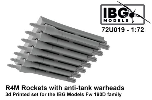 IBG - 1/72 Fw 190D - R4M Rockets with anti-tank warheads (3d printed set)