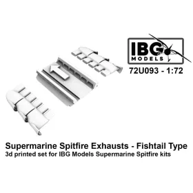   IBG - Supermarine Spitfire Exhausts - Fishtail Type - 3d Printed Set