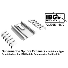   IBG - Supermarine Spitfire Exhausts - Individual Type - 3d Printed Set
