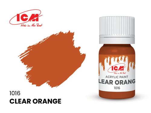 ICM - CLEAR COLORS  Clear orange bottle 12 ml