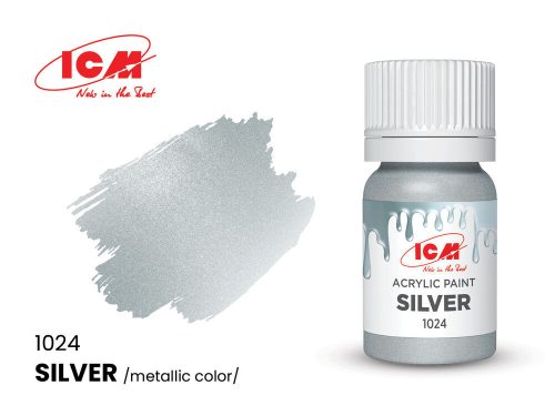 ICM - METALLIC COLORS Silver bottle 12 ml
