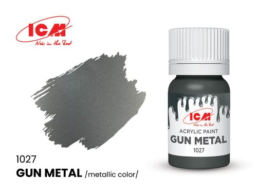 ICM - METALLIC COLORS Gun metal bottle 12 ml