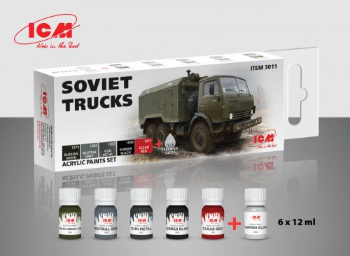 ICM - Acrylic paint set for Soviet trucks 6  12 ml