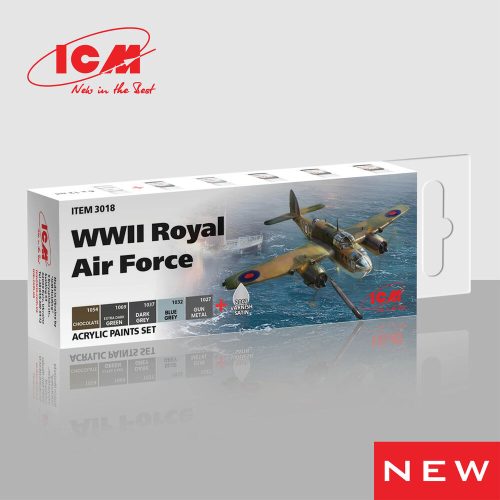 ICM - Acrylic Paint Set for WWII Royal Air Force