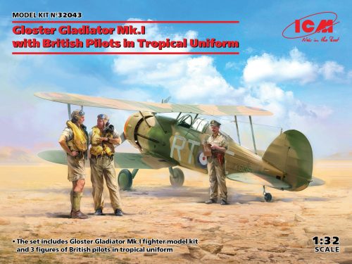 ICM - Gloster Gladiator Mk.I with British Pilots in Tropical Uniform