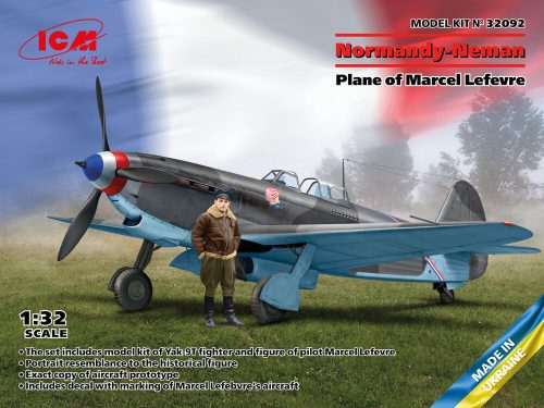 ICM - Normandy-Neman. Plane of Marcel Lefevre(Yak-9T w.M.Lefevre figure)