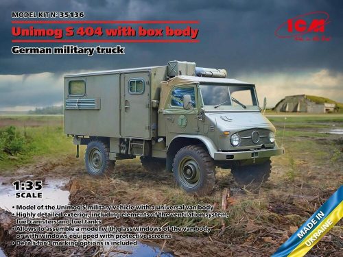 ICM - Unimog S 404 with box body,German military truck