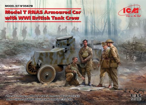 ICM - Model T RNAS Armoured Car with WWI British Tank Crew