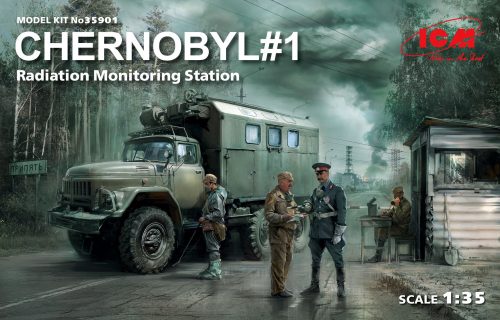 ICM - Chernobyl#1. Radiation Monitoring Station (ZiL-131KShM truck & 5 figures & diorama base with background)