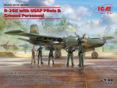 ICM - B-26K with USAF Pilots & Ground Personnel
