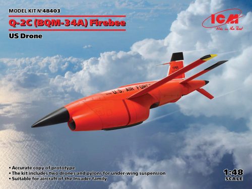 ICM - Q-2C (BQM-34A) Firebee, US Drone (2 airplanes and pilons) (100% new molds)