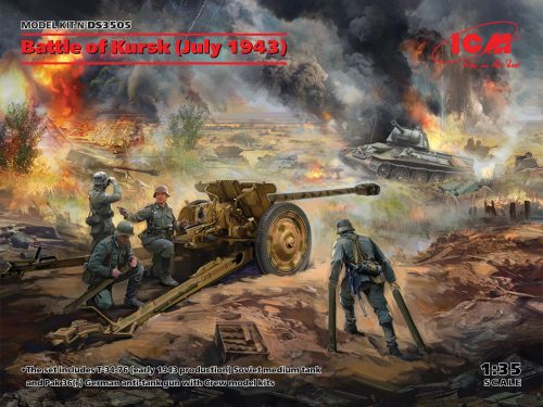 ICM - Battle of Kursk (July 1943) (T-34-76 (early 1943), Pak 36(r ) with Crew (4 figures))