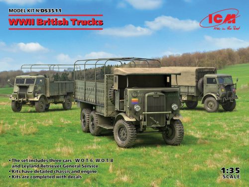 ICM - WWII British Trucks (Model W.O.T. 6, Model W.O.T. 8, Leyland Retriever General Service)