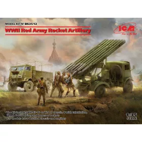   ICM - WWII Red Army Rocket Artillery (BM-13-16 on W.O.T. 8 chassis  Model W.O.T. 6  WWII Soviet BM-13-16 MLRS Vehicle Crew  RKKA Drivers (1943-1945))