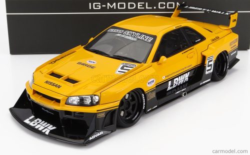 Ignition-Model - Nissan Skyline Lb-Er34 N 5 Super Silhouette Lbwk 1996 Yellow Black