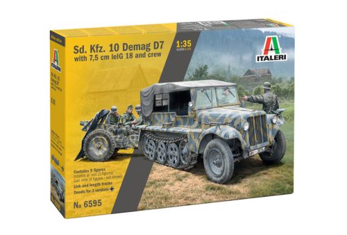 Italeri - Sd. Kfz. 10 Demag D7 With 7,5 Cm Leig 18 And Crew