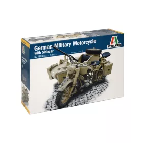 Italeri - German Military Motorcycle With  Sidecar