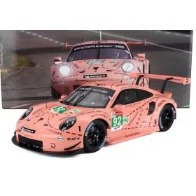   Ixo-Models - PORSCHE 911 991 RSR TEAM PORSCHE GT N 92 WINNER LMGTE PRO PINK PIG TRIBUTE 24h LE MANS 2018 MICHEAL CHRISTENSEN - KEVIN ESTRE - LAURENS VANTHOOR PINK