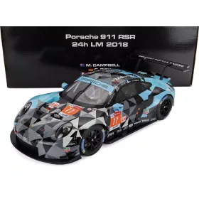   Ixo-Models - PORSCHE 911 991 RSR TEAM DEMPSEY PROTON RACING N 77 WINNER LMGTE AM 24h LE MANS 2018 MATT CAMPBELL - CHRISTIAN RIED - JULIEN ANDLAUER GREY LIGHT BLUE