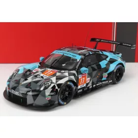   Ixo-Models - PORSCHE 911 991 RSR TEAM DEMPSEY PROTON RACING N 77 WINNER LMGTE AM 24h LE MANS 2018 MATT CAMPBELL - CHRISTIAN RIED - JULIEN ANDLAUER GREY LIGHT BLUE