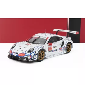   Ixo-Models - PORSCHE 911 991 RSR TEAM PORSCHE GT N 911 WINNER GTLM CLASS PETIT LE MANS 2018 PATRICK PILET - NICK TANDY - FREDERIC MAKOWIECKI WHITE