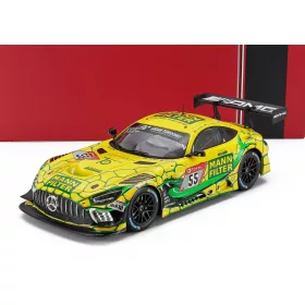   Ixo-Models - MERCEDES BENZ AMG GT3 TEAM LANDGRAF N 55 24h NURBURUGRING 2022 PATRICK ASSENHEIMER - LUCA SANDRO TREFZ - DOMINIK BAUMANN - JULIEN APOTHELOZ YELLOW GREEN