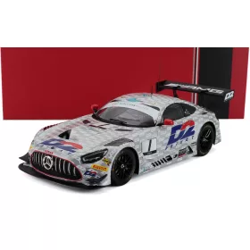  Ixo-Models - MERCEDES BENZ AMG GT3 EVO 6.2L V8 TEAM 2 SEAS MOTORSPORT N 1 BRITISH GT CHAMPIOSHIP 2023 IAN LOGGIE - JULES GOUNON SILVER