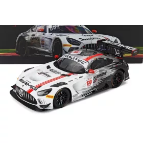   Ixo-Models - MERCEDES BENZ AMG GT3 EVO 6.2L V8 TEAM GRUPPEm RACING N 130 24h SPA 2024 FREDERIC VESTI - DANIEL JUNCADELLA - RALF ARON WHITE BLACK