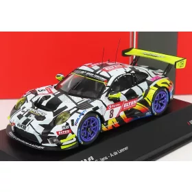   Ixo-Models - PORSCHE 911 991-2 GT3 R TEAM IRON FORCE N 8 24h NURBURGRING 2019 J.E.SLOOTEN - L.LUHR - A.DE LEENER -  S.JANS WHITE YELLOW PURPLE
