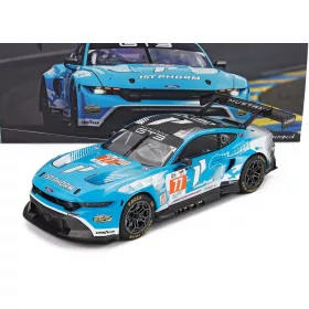   Ixo-Models - FORD USA MUSTANG GT3 COYOTE 5.4L V8 TEAM PROTON COMPETITION N 77 24h LE MANS 2024 BEN BARKER - ZACHARIE ROBICHON - RYAN HARDWICK LIGHT BLUE WHITE BLACK