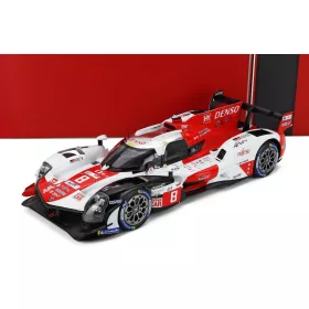   Ixo-Models - TOYOTA GR010 3.5L V6 TWIN TURBO HYBRID TEAM GAZOO RACING N 8 2nd 24h LE MANS 2023 SEBASTIEN BUEMI - BRENDON HARTLEY - RYO HIRAKAWA WHITE RED