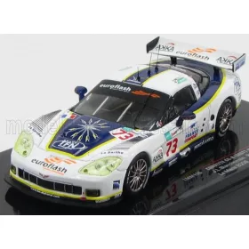  Ixo-Models - CHEVROLET CORVETTE C6-R TEAM LUC ALPHAND AVENTURES N 73 24h LE MANS 2008 J-L.BLANCHEMAIN - P.GOUSELARD - L.PASQUALI WHITE BLUE