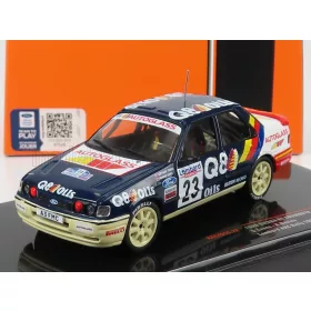   Ixo-Models - FORD ENGLAND SIERRA RS COSWORTH N 23 RALLY RAC LOMBARD 1991 G.EVANS - H.DAVIES BLUE WHITE