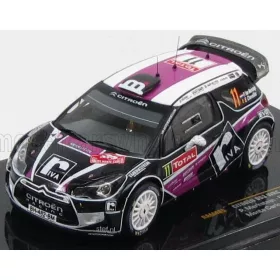   Ixo-Models - CITROEN DS3 WRC N 11 RETIRED RALLY MONTECARLO 2012 P.V.MERKSTEIJN - E.CHEVAILLIER BLACK PINK