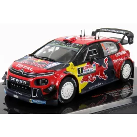   Ixo-Models - CITROEN C3 WRC TEAM RED BULL N 1 RALLY CHILE 2019 S.OGIER - J.INGRASSIA RED BLUE YELLOW