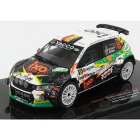   Ixo-Models - SKODA FABIA R5 EVO TEAM METIOR SPORT N 18 RALLY CONDROZ 2019 C.DE CECCO - J.HUMBLET WHITE BLACK GREEN