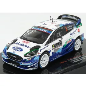   Ixo-Models - FORD ENGLAND FIESTA WRC TEAM M-SPORT FORD WRT N 3 8th RALLY MONTECARLO 2020 T.SUNINEN - J.LEHTINEN 2 TONE BLUE WHITE