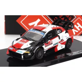   Ixo-Models - TOYOTA YARIS GR RALLY1 TEAM TOYOTA GAZOO RACING WRT N 1 2nd RALLY MONTECARLO 2022 SEBASTIAN OGIER - BENJAMIN VEILLAS WHITE RED BLACK