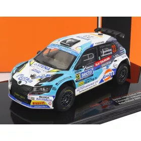   Ixo-Models - SKODA FABIA RALLY2 EVO N 23 RALLY FINLAND 2022 T.ASUNMAA - V.MANNISENMAKI LIGHT BLUE WHITE