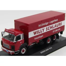  Ixo-Models - SAURER D300F TRUCK TRANSPORTER WILLY SCHLAURY 1978 RED WHITE