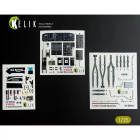 Kelik - S-64E Skycrane - interior 3D decals for ICM kit